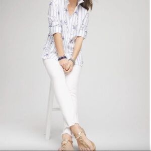 Chico's No Stain Girlfriend Fray Hem Ankle Jeans - NWT